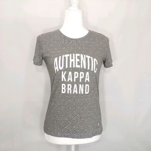 Kappa wmns grey white polka dot t-shirt XS